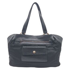 Prada Nylon/Leather VITELLO DAINO TESSUTO Tote Bag